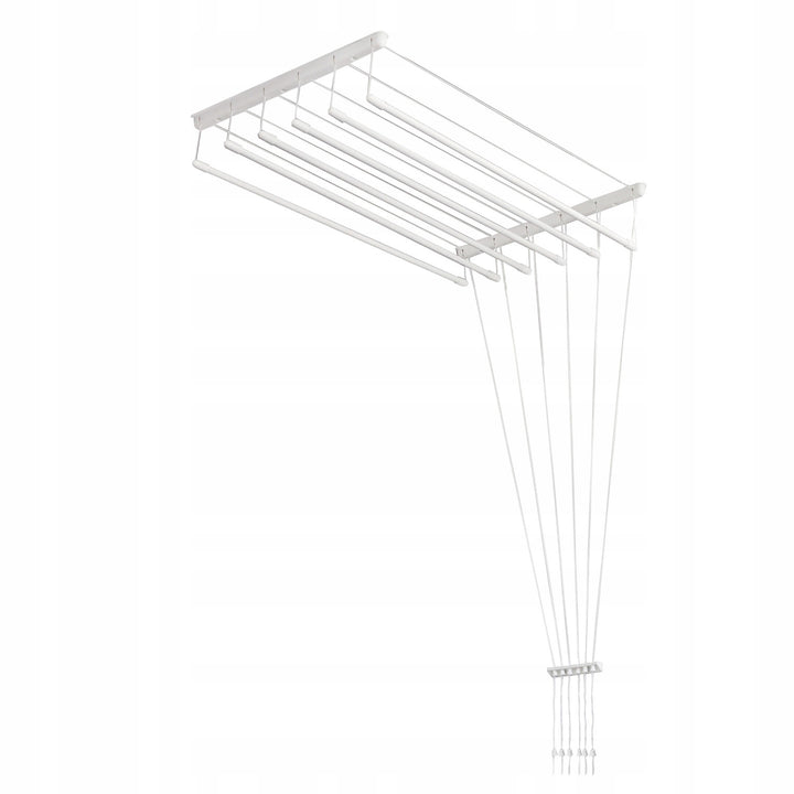 Ceiling-mounted clothes drying rack with 6 rods, 140 cm, drying area 8.4 m, Sepio