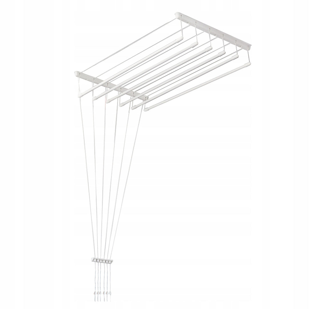 Ceiling-mounted clothes drying rack with 6 rods, 140 cm, drying area 8.4 m, Sepio