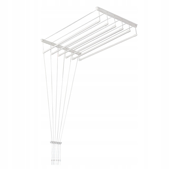 Ceiling-mounted clothes drying rack with 6 rods, 140 cm, drying area 8.4 m, Sepio