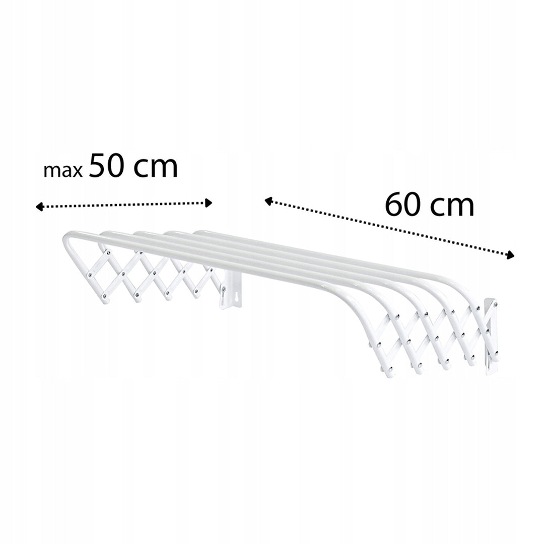 Harmonica-Style Clothes Drying Rack 60, for clothes and underwear, extendable, white, Model 103, Sepio