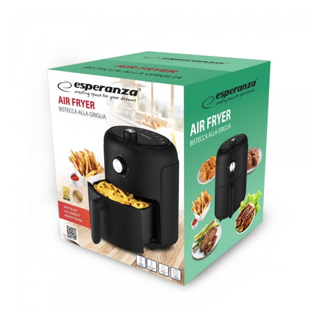 Oil-Free Air Fryer, Bistecca alla Griglia, 2.6 L, 1000 W, EKA001, Esperanza