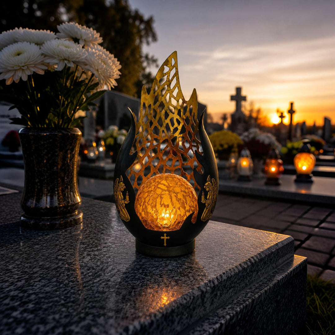 Solar Grave Candle, Eternal Flame, LED 0.06W, 20,000-hour runtime, max brightness 2 lm, 77208, Znicz-lux