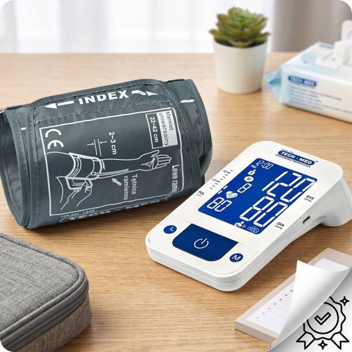 Electronic blood pressure monitor, voice guidance, cuff size 22–42 cm, IHB indicator, TMA-CONTROL3, Techmed