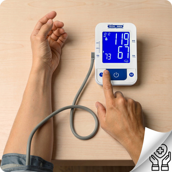 Electronic blood pressure monitor, voice guidance, cuff size 22–42 cm, IHB indicator, TMA-CONTROL3, Techmed