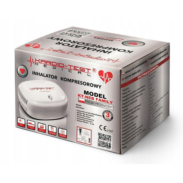 Compressor-based nebulizer, 2 face masks, KT-NEB FAMILY, Techmed