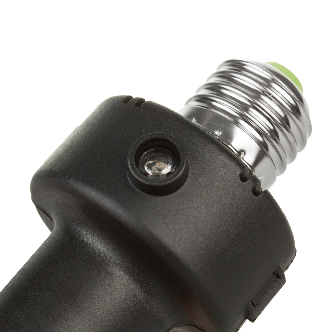 Maclean E27 Light Bulb Socket, 100W, with Twilight Sensor and Timer, MCE21B, 2 pieces