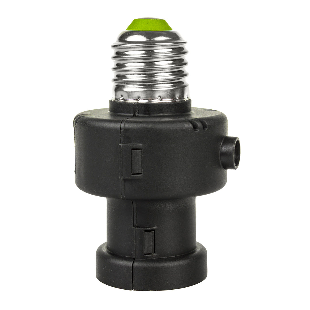 Maclean E27 Light Bulb Socket, 100W, with Twilight Sensor and Timer, MCE21B, 4 pieces