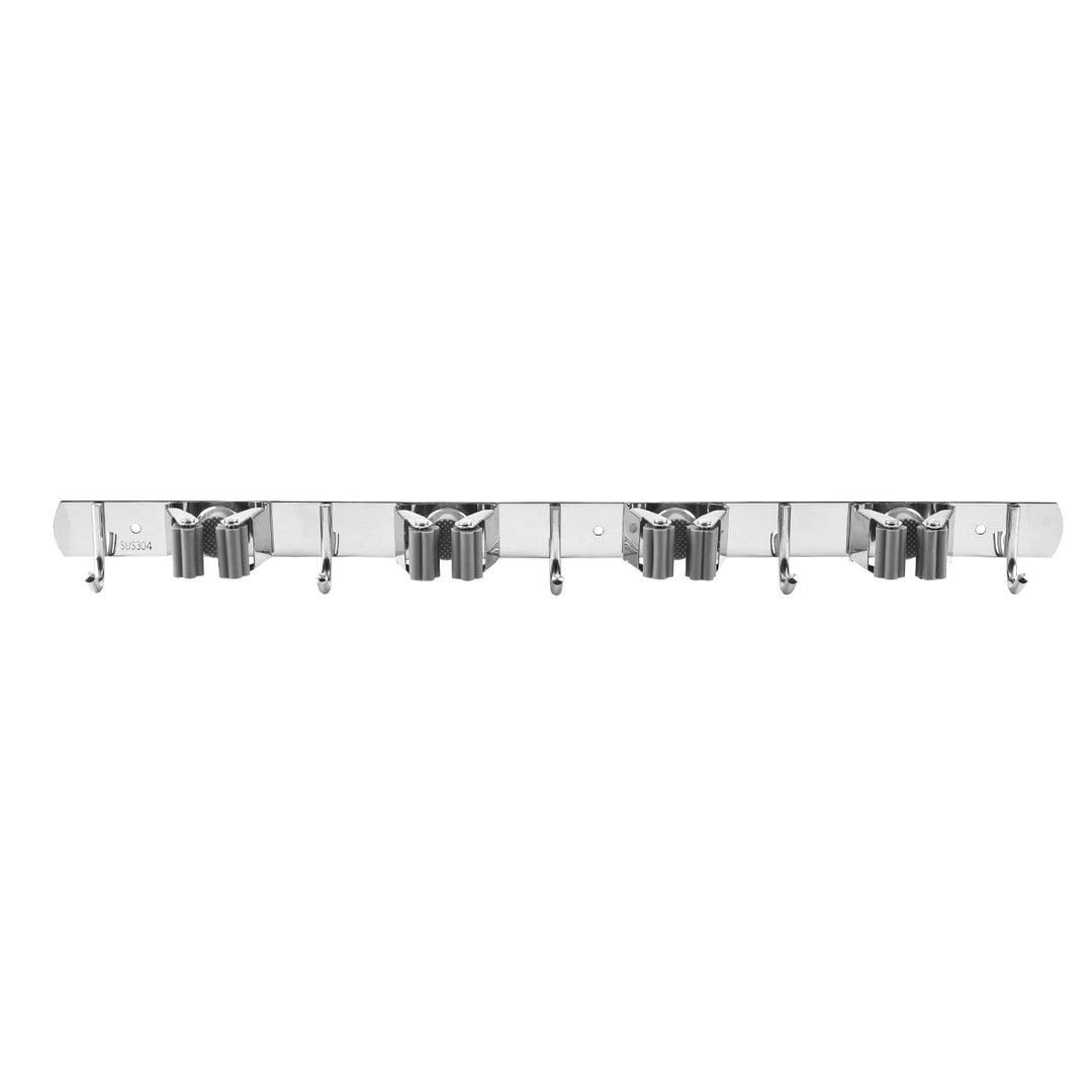 Maclean Wall-Mounted Organizer for Garden Tools and Mops, steel, with hooks, max. load 20 kg, width 49 cm, MC-184, 2 pieces