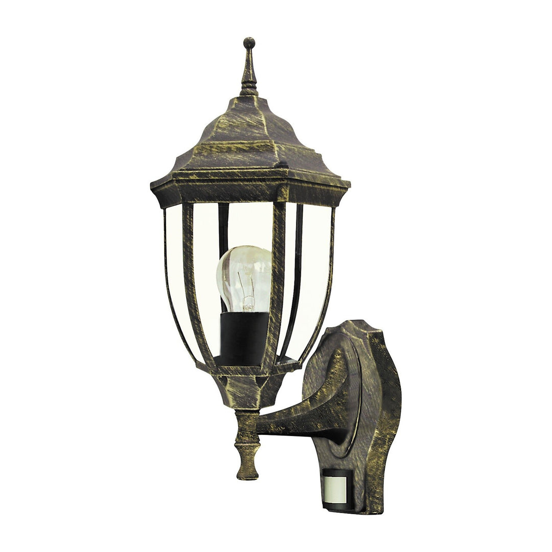 Rabalux Wall Sconce, Outdoor, Motion Sensor, IP43, E27, max 60W, Antique Gold, Nice, 2 pieces