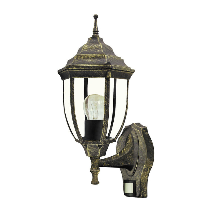 Rabalux Wall Sconce, Outdoor, Motion Sensor, IP43, E27, max 60W, Antique Gold, Nice, 2 pieces