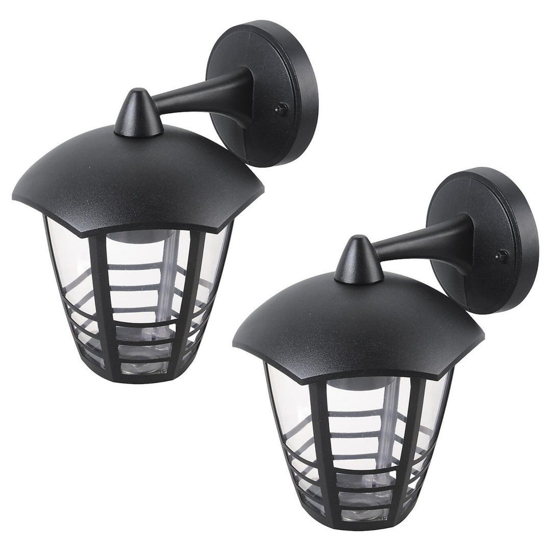 Rabalux Wall Sconce, Outdoor, IP44, E27, max 60W, Black, Marseille, 2 pieces