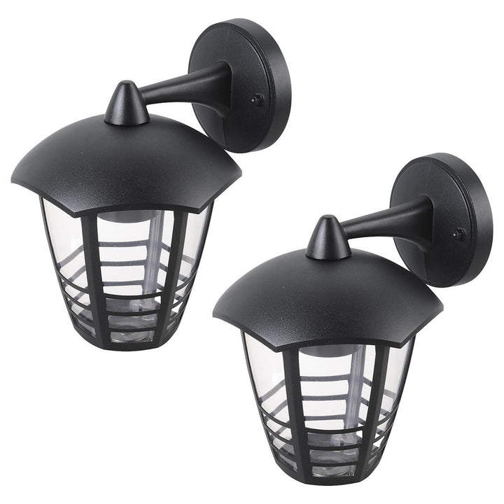 Rabalux Wall Sconce, Outdoor, IP44, E27, max 60W, Black, Marseille, 2 pieces