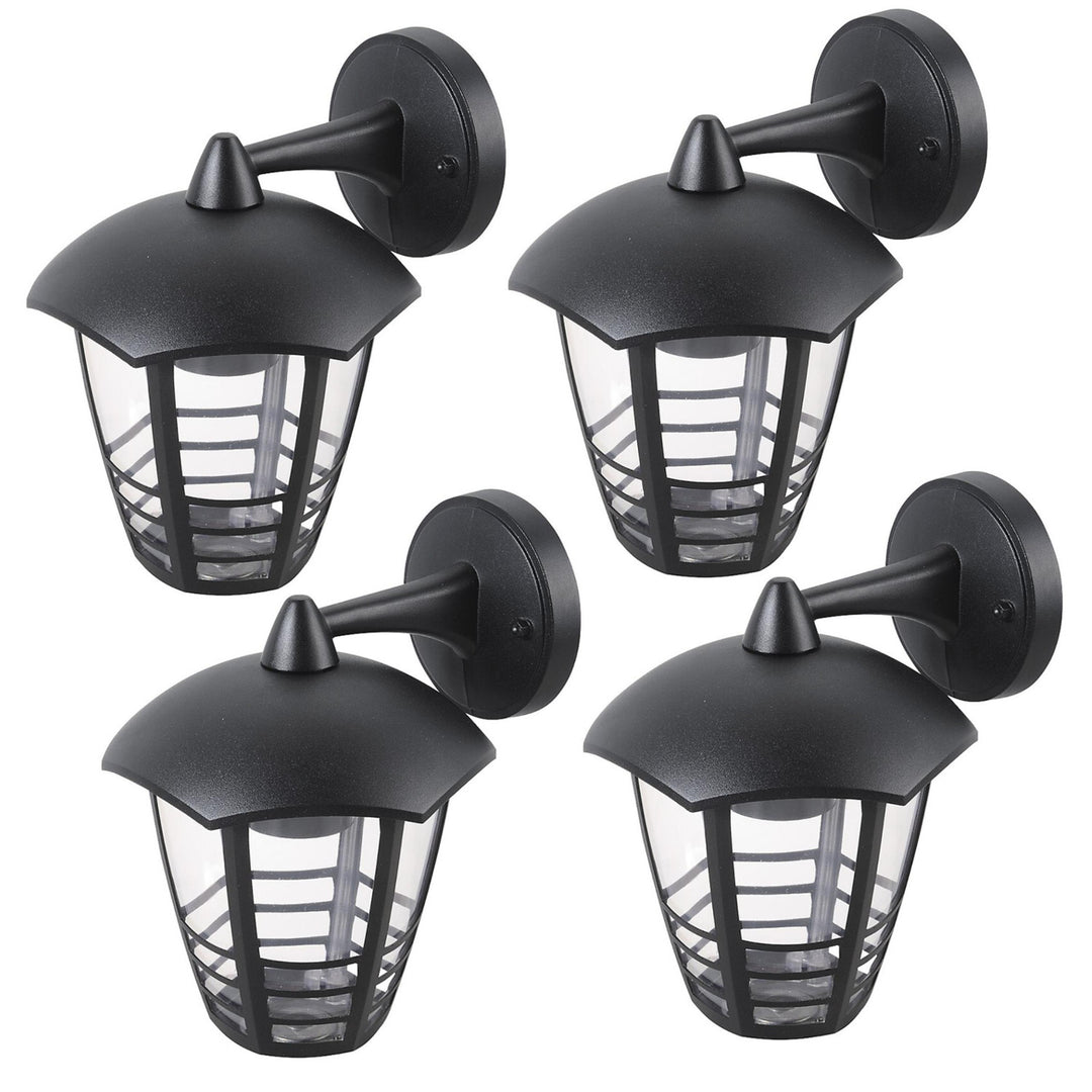 Rabalux Wall Sconce, Outdoor, IP44, E27, max 60W, Black, Marseille, 4 pieces