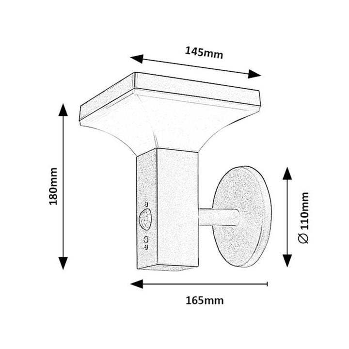 Rabalux Lamp, Wall-Mounted, Outdoor, Solar-Powered, IP44, 4W LED, Geleen, 4 pieces