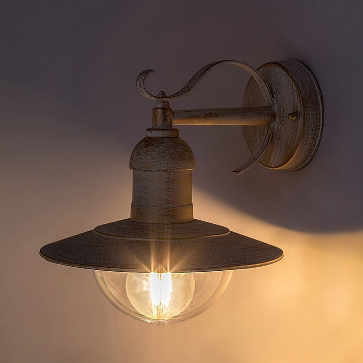 Rabalux Wall Sconce, Outdoor, IP44, E27, max 60W, Antique White, Oslo, 2 pieces