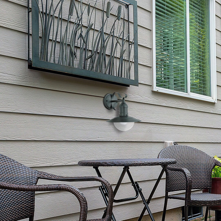 Rabalux Wall Sconce, Outdoor, IP44, E27, max 60W, green, Oslo, 4 pieces