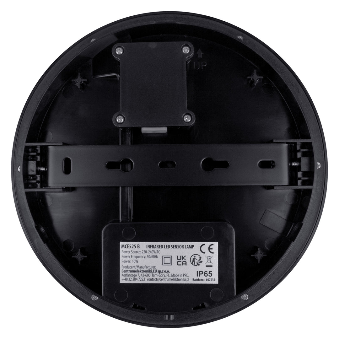 Maclean LED Light with Motion Sensor, PIR Sensor, Black, 10W, IP65, 1000 lm, Neutral White, MCE525 B, 2 pieces