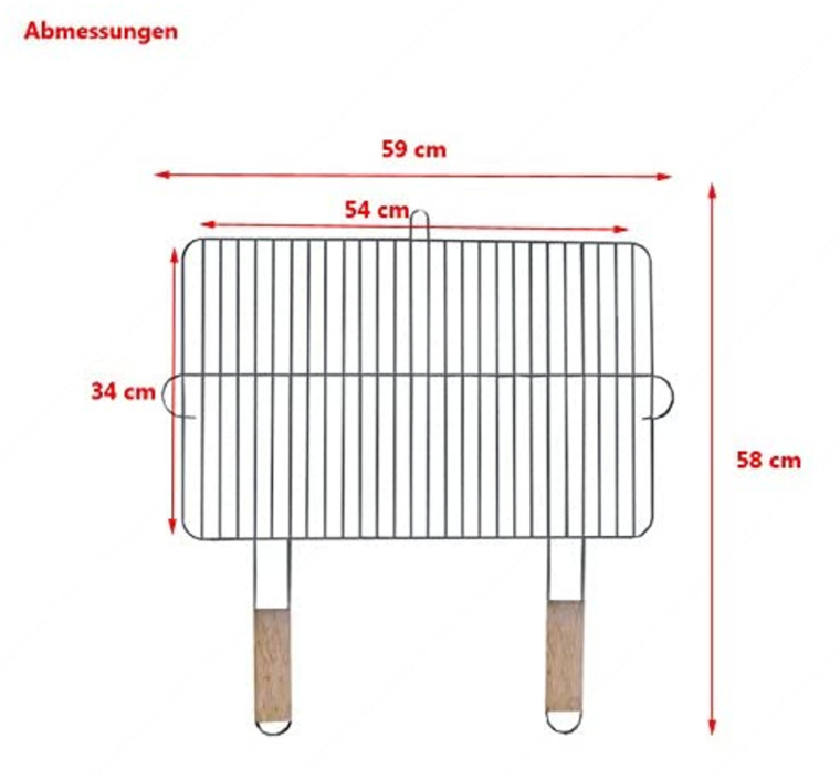 Master Grill & Party Grill Grate 54 x 34 cm, chrome steel MG255