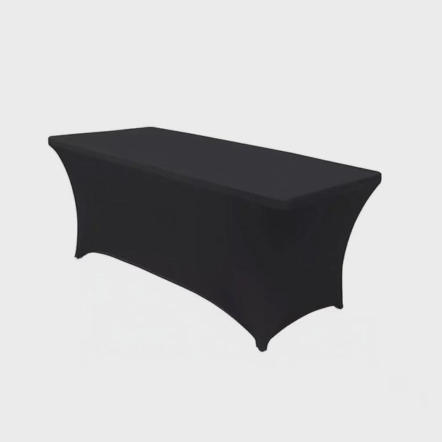 GreenBlue GB372 Elastic Tablecloth Catering Table Cover Black, 180x75x74cm, Spandex