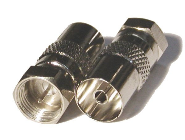 ANTENNA SOCKET TO TELEVISION F CONNECTOR ADAPTER