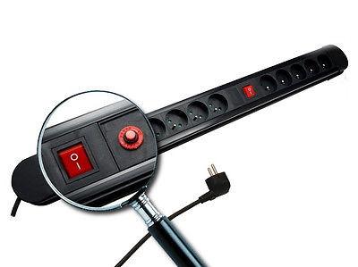 Maclean Power Strip, 10-outlet extension cord, 2 switches, overload protection and indicator, 3680W, MCE10