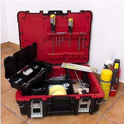 Keter 221474 Technician Case Tool Box Heavy Duty Removable Compartments