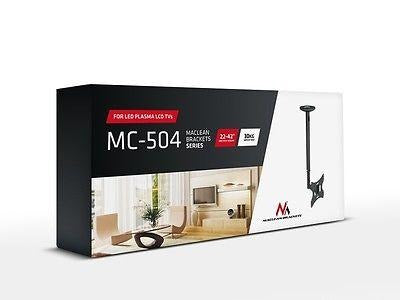 Maclean MC-504A B TV Bracket Ceiling Mount 30kg VESA 23" - 42" LCD Solid Metal