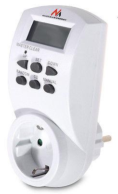 Maclean digital timer, f. random, timer, 10 prog., max 156 programs, German socket, 3600W, MCE05G