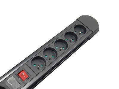 Maclean Power Strip, 10-outlet extension cord, 2 switches, overload protection and indicator, 3680W, MCE10