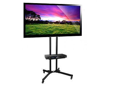 Maclean MC-661 Trolley TV Stand with Mounting Bracket and 2 Shelfs