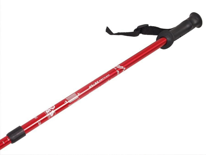 Nordic walking sticks aluminum anti-shock system 65-135cm EUROBATT red color