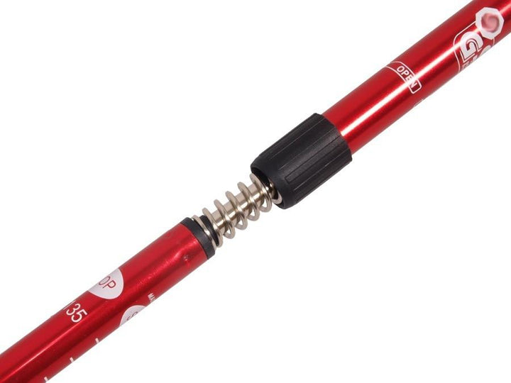 Nordic walking sticks aluminum anti-shock system 65-135cm EUROBATT red color