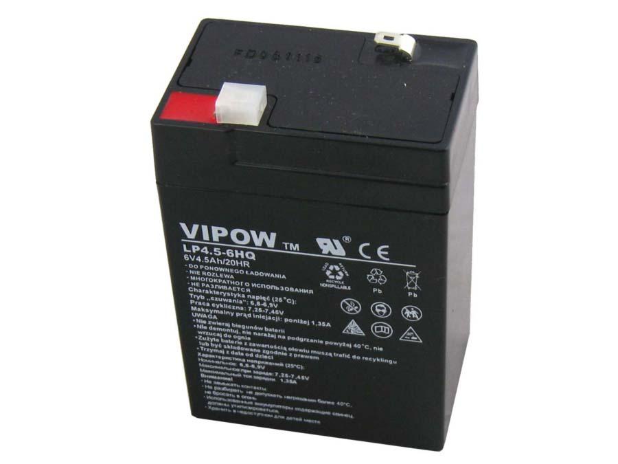 Vipow AGM 6V, 4.5Ah Maintenance Free Gel AGM Battery