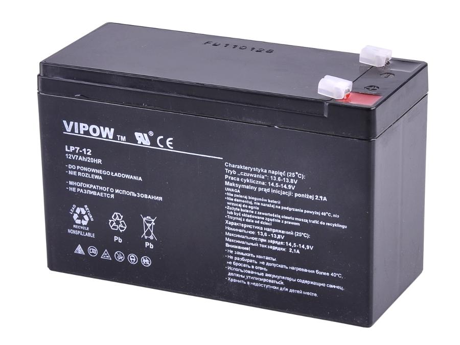 Maintenance-free gel battery 12V 7Ah Vipow BAT0211
