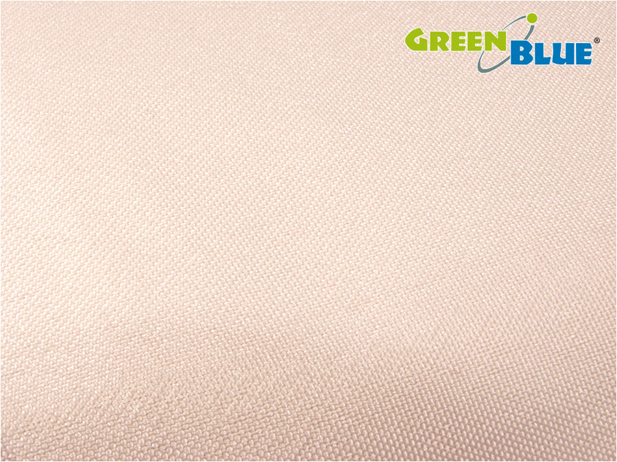 UV polyester garden shade sail 5m square GreenBlue GB505 cream.