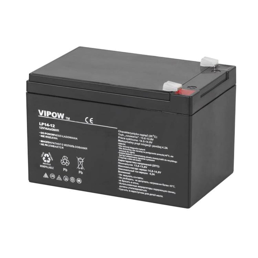 VIPOW 12V 14Ah Gel Battery Maintenance-Free Non-Spilling, for Cyclical Operation