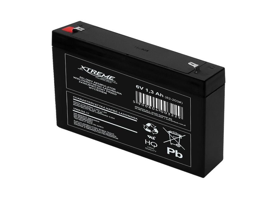 Lead Acid Gel Battery 6V 1,3Ah Xtreme Maintenance Free