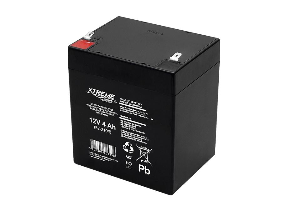 Gel battery 12V 4 Ah Xtreme maintenance-free AGM