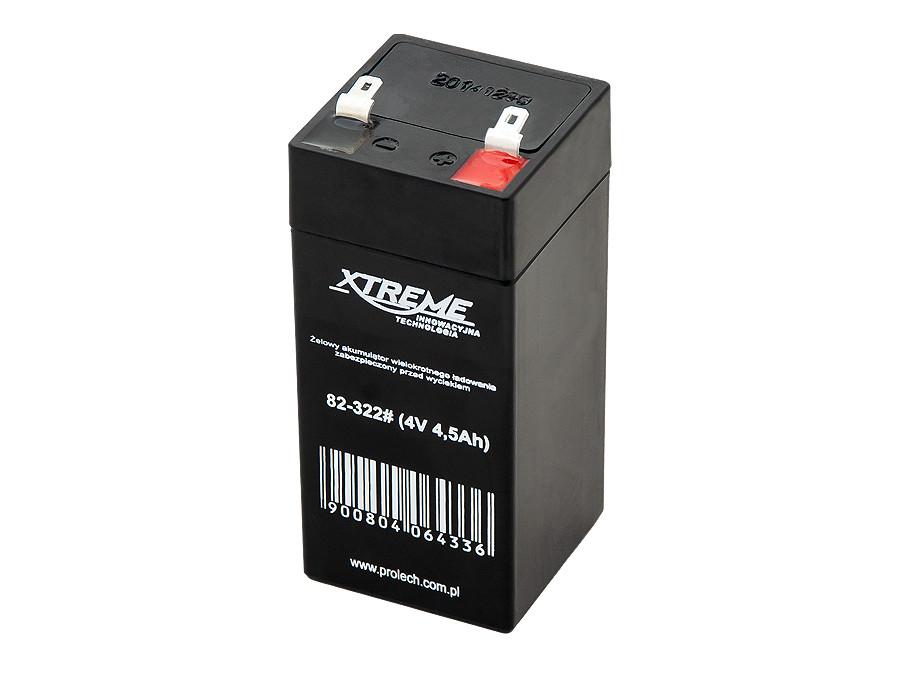 Lead Acid Gel Battery 4V 4,5Ah Xtreme Maintenance Free UPS ZSV Systems Alarm