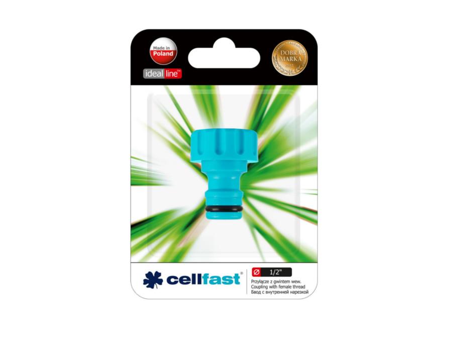 Cellfast Basic 51-210H Hose Connector 1/2" Female Thread Water Flow Garden Irrigation 6 Bar Watering