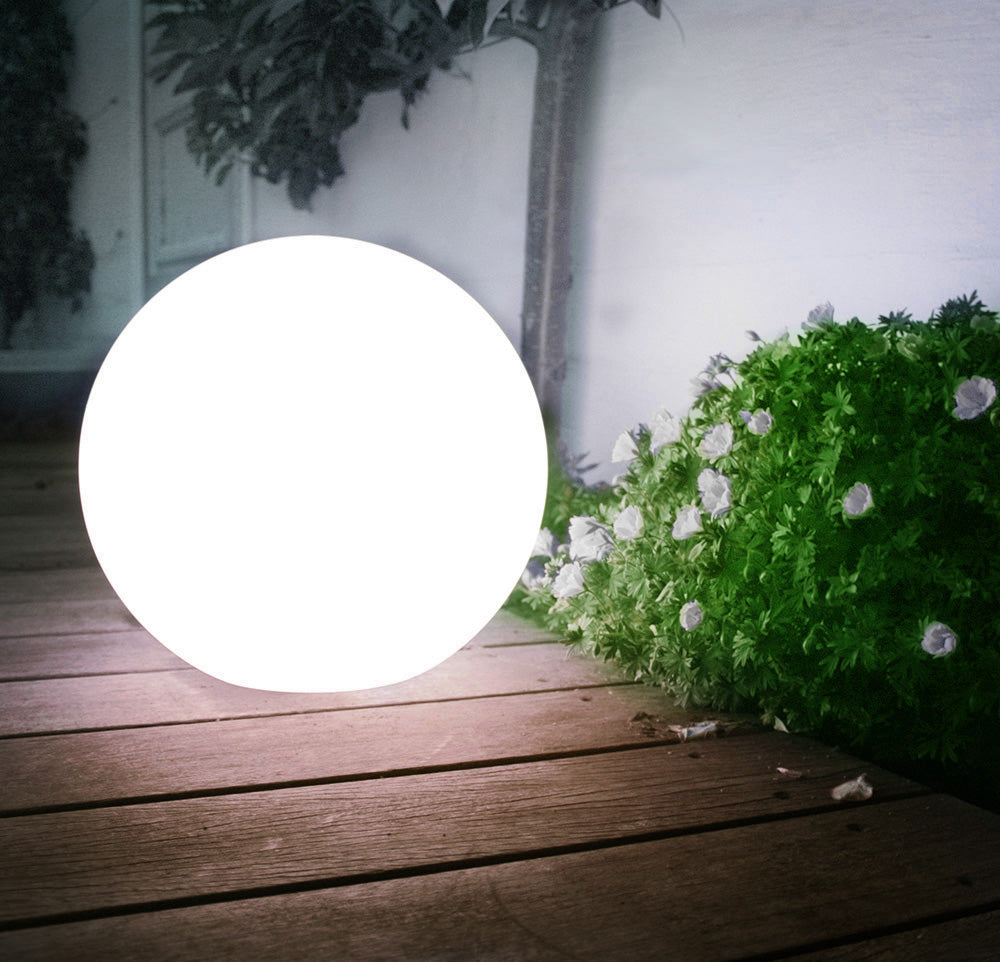 GreenBlue solar freestanding garden lamp, 20x20x53cm sphere, white LED, GB123