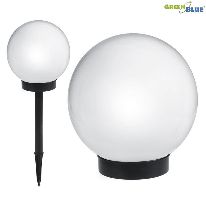 GreenBlue solar lamp, freestanding, garden, sphere 25x25x58cm, RGB LED, GB165