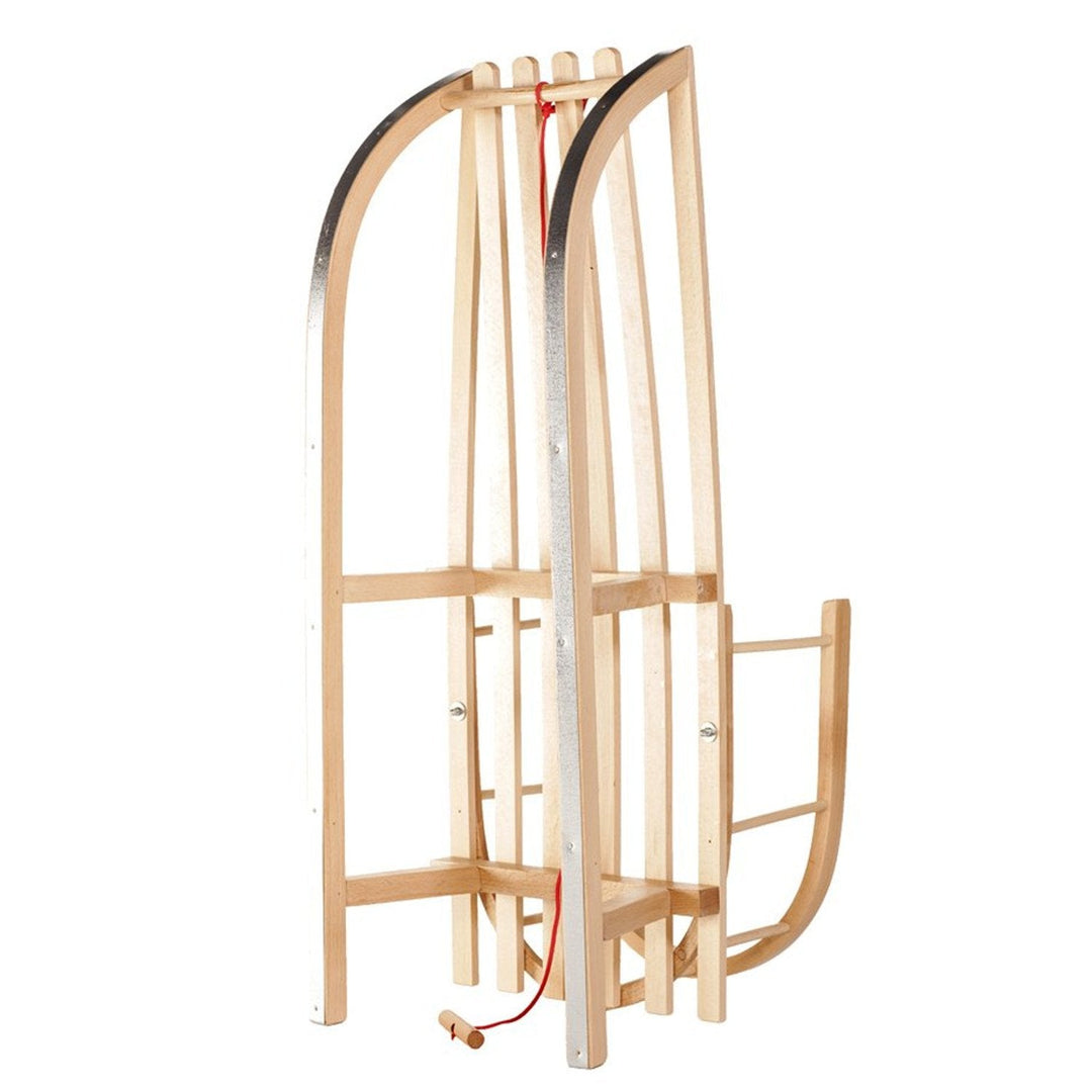 GreenBlue GB 136 Sledge Sled Beech Wood Removable Backrest High Quality Winter Snow