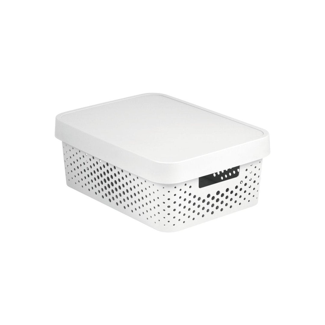 Openwork container with Infinity 11L lid, white