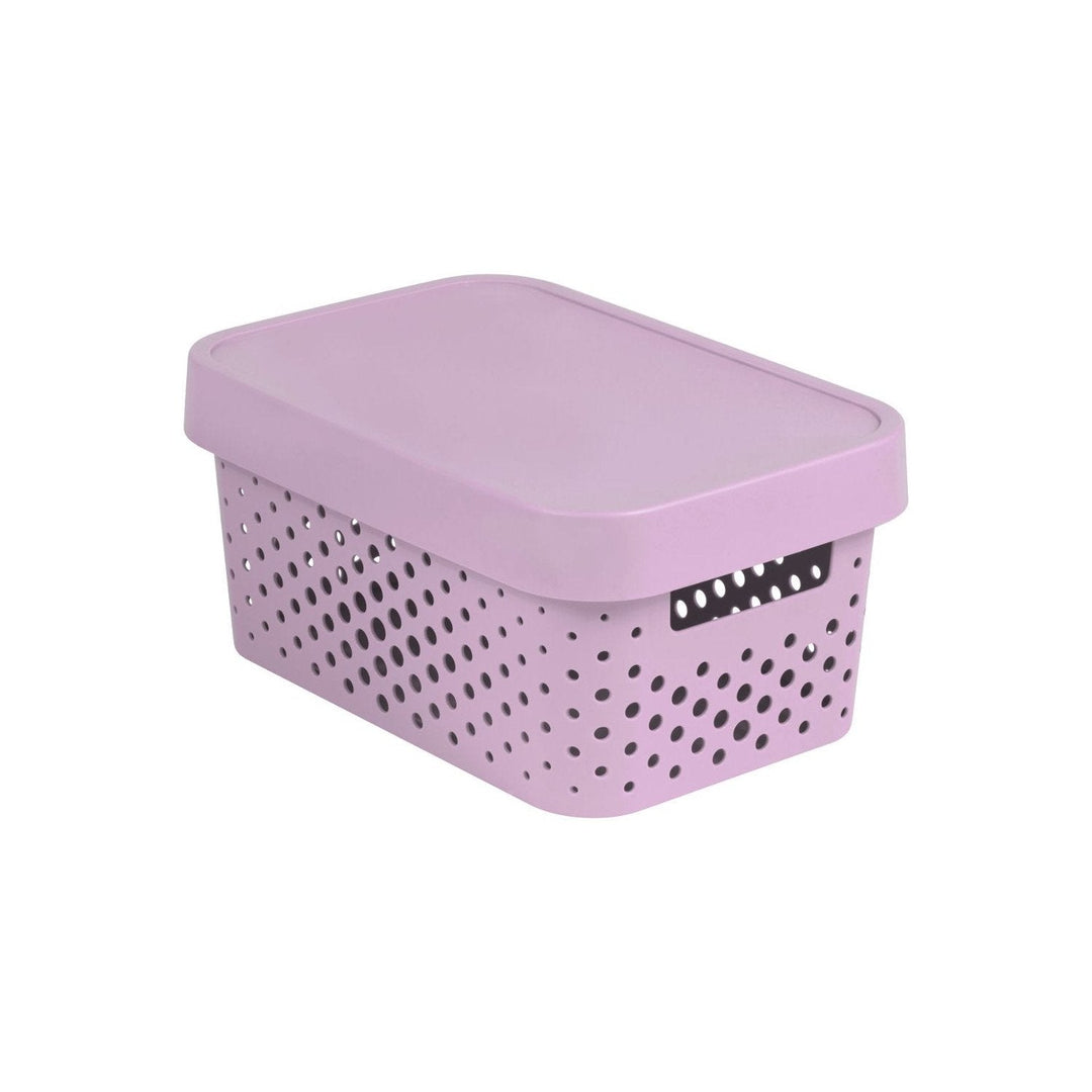 Openwork container with Infinity cover 4.5L pink