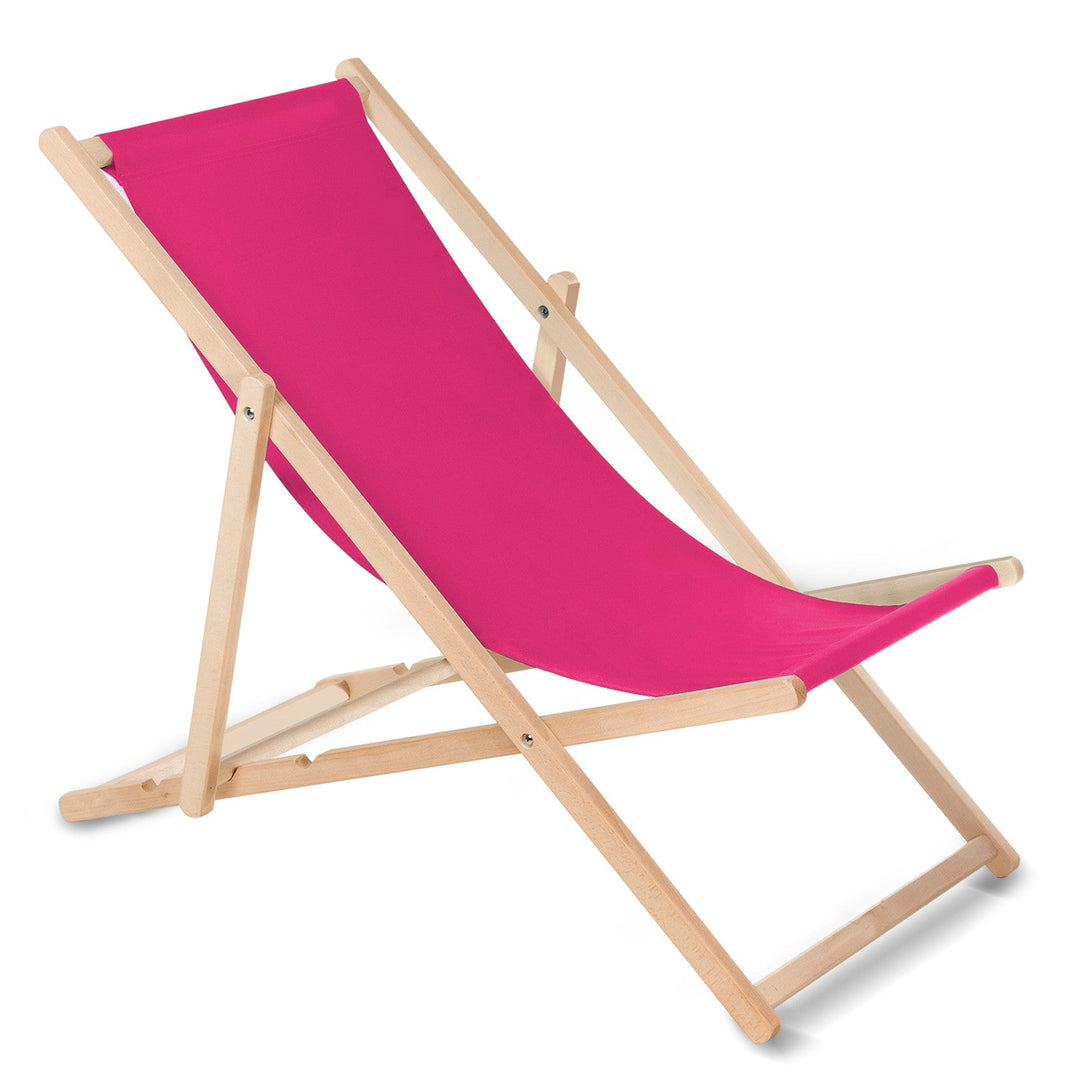 GreenBlue GB183 różowy klasyczny leżak składany z drewna bukowego" tłumaczy się na angielski jako "GreenBlue GB183 pink classic folding beech lounger