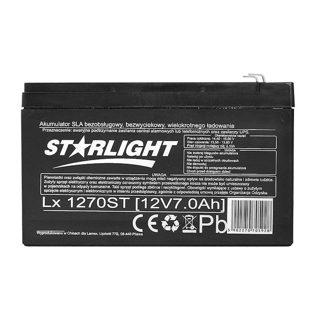 LTC LX1270 Rechargeable Gel Battery 12V 7Ah AGM Lead-acid Maintenance Free Leakproof