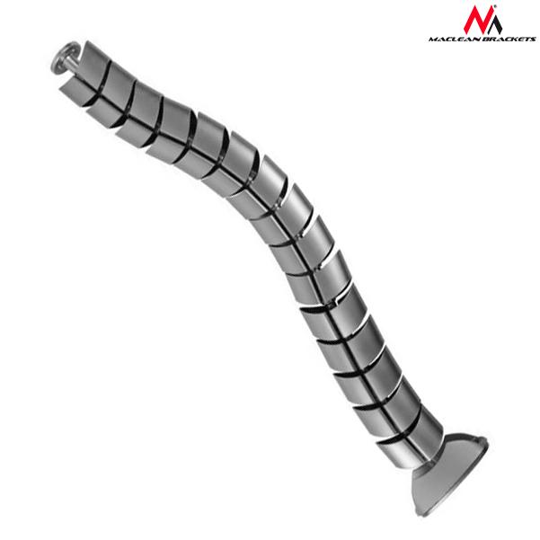 Maclean MC-768 Organizer Cable cover S for office, desk Silver 75cm