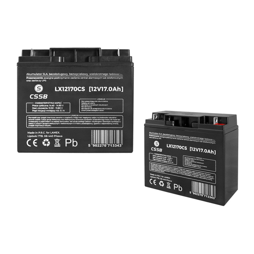 LX12170 CSSB 12V 17Ah Gel Battery Rechargeable AGM Compatible With 17Ah 18Ah 19Ah 21Ah 22Ah Leakproof Maintenance Free