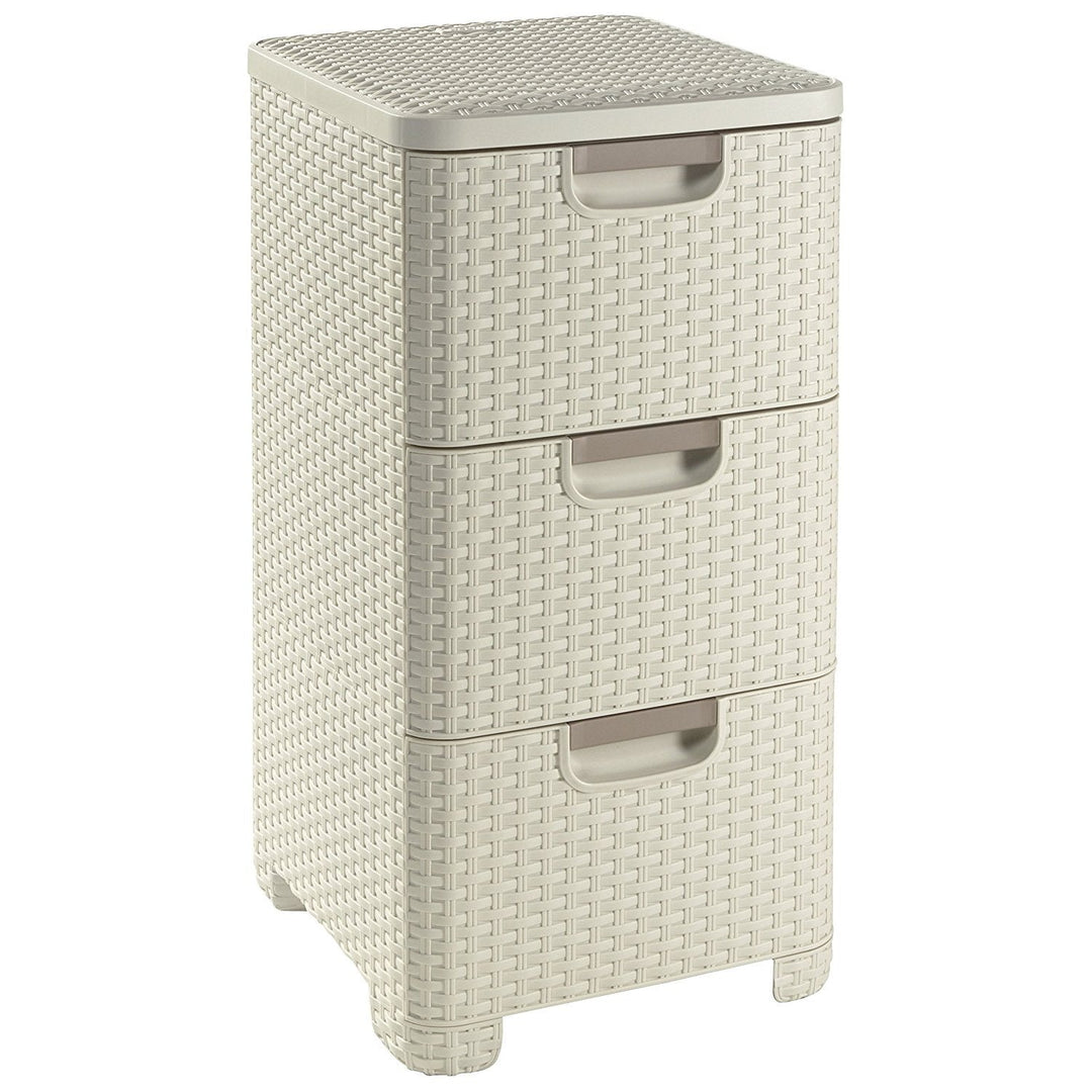 Curver Style 206314 Plastic Storage Unit with 3 Drawers Cream Colour